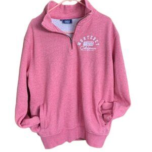Ocean Beach Monterey CA Pullover ¼ zip Size L (Unisex)